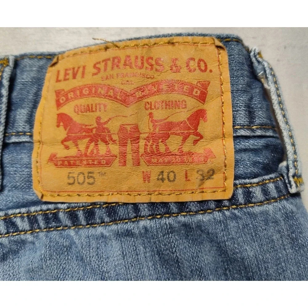 LEVIS 505 - Men‎ 40X32 Regular Straight Cotton Denim Blue Jeans